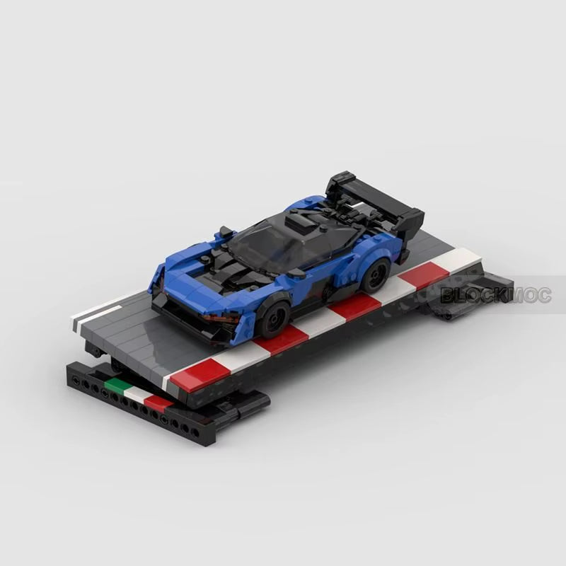 Parking Lot Technical Speed Champions Sports Car Stand Speed 8 Car Display Stand Parking Space Set Building Blocks Toys