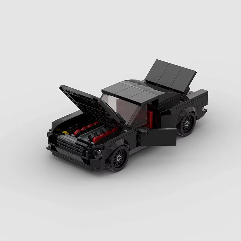 MOC Bricks Mustang Car Racing Model Speed Champions Super Race F1 Classical Vehicle Technical Building Block Toys City Gift