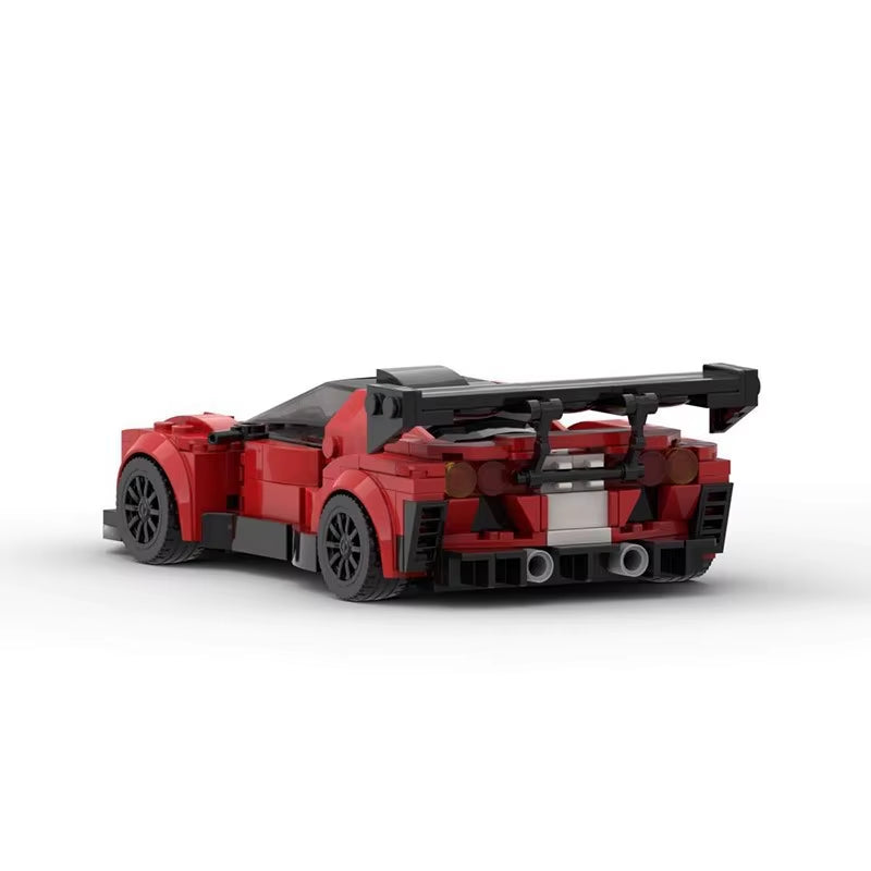MOC Bricks 367Pcs F8 Tributo Technical Car Speed Champion Racer Building Block Sports Supercar World Famous Vehicle Model Kids