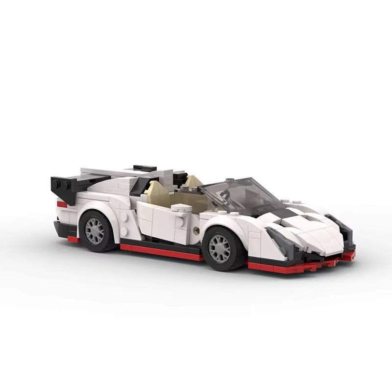 MOC Brick Poison V2 Racing Sports Car Technical Vehicle Speed Champion Racer Building Blocks Creative Garage Toys for Boys