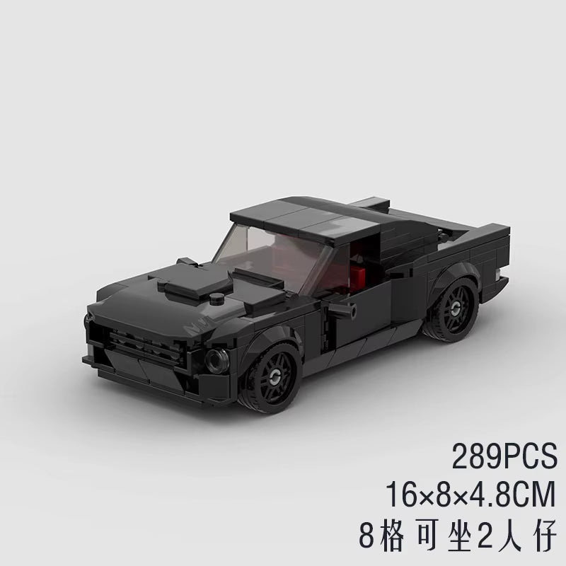 MOC Bricks Mustang Car Racing Model Speed Champions Super Race F1 Classical Vehicle Technical Building Block Toys City Gift