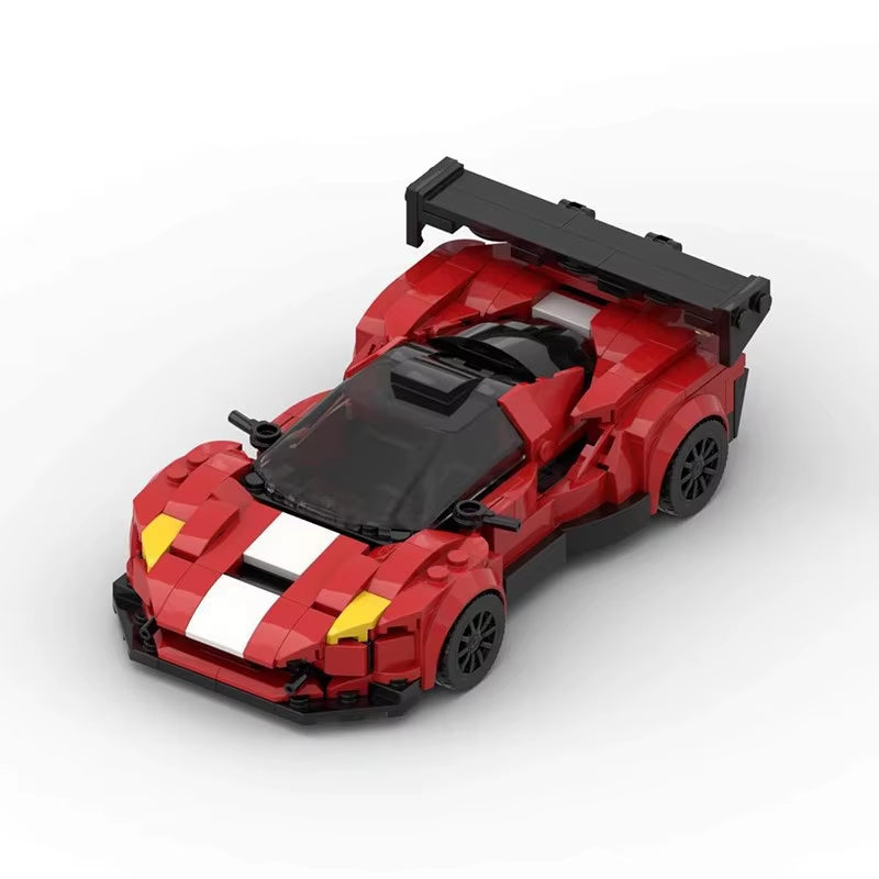 MOC Bricks 367Pcs F8 Tributo Technical Car Speed Champion Racer Building Block Sports Supercar World Famous Vehicle Model Kids