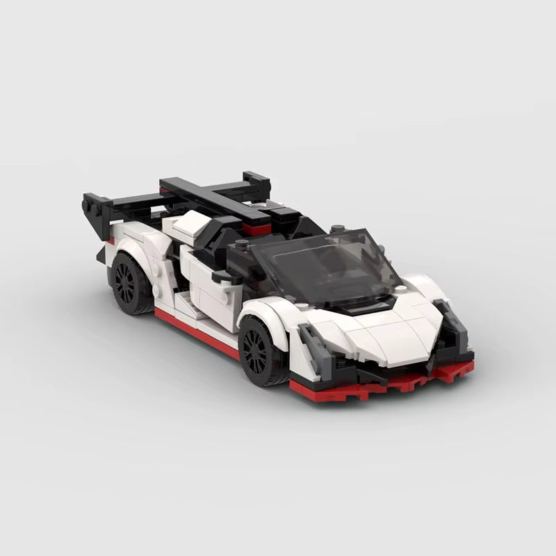 MOC Brick Poison V2 Racing Sports Car Technical Vehicle Speed Champion Racer Building Blocks Creative Garage Toys for Boys