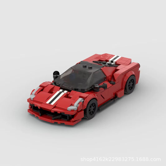 MOC Building Block Racing Supercar Car Desktop Decoration Model Supercar Creative Garage Boy Toy Gifts