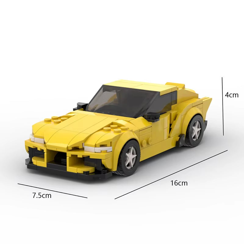2024 New Products MOC Bricks Supra GR Racing Car Supercar Racer Champion Building Blocks Vehicle Creative Toys Children'S Gifts