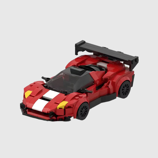 MOC Bricks 367Pcs F8 Tributo Technical Car Speed Champion Racer Building Block Sports Supercar World Famous Vehicle Model Kids