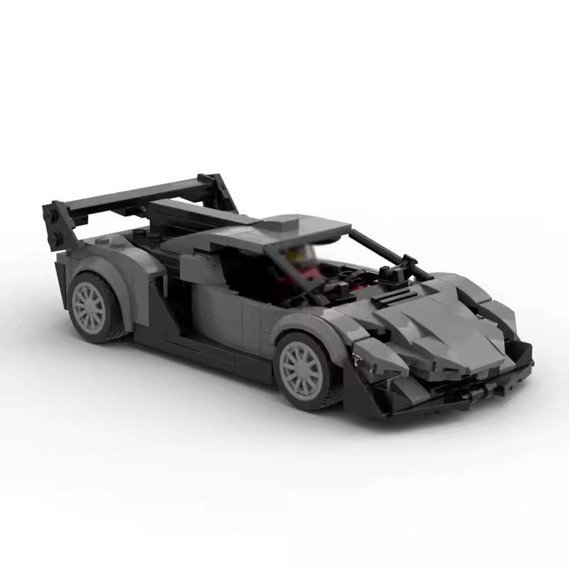 MOC Bricks Lamboed Veneno Vehicle Racing Sports Car Speed Champion Racer Building Blocks Creative Garage Toys for Boys and Girls