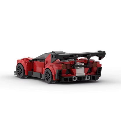 MOC Bricks 367Pcs F8 Tributo Technical Car Speed Champion Racer Building Block Sports Supercar World Famous Vehicle Model Kids