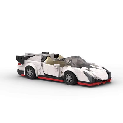 MOC Brick Poison V2 Racing Sports Car Technical Vehicle Speed Champion Racer Building Blocks Creative Garage Toys for Boys