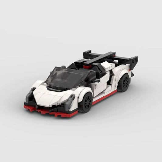 MOC Brick Poison V2 Racing Sports Car Technical Vehicle Speed Champion Racer Building Blocks Creative Garage Toys for Boys