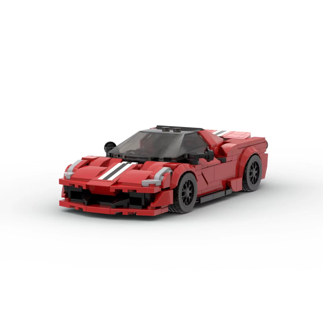 MOC Building Block Racing Supercar Car Desktop Decoration Model Supercar Creative Garage Boy Toy Gifts