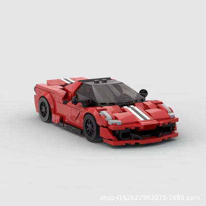 MOC Building Block Racing Supercar Car Desktop Decoration Model Supercar Creative Garage Boy Toy Gifts