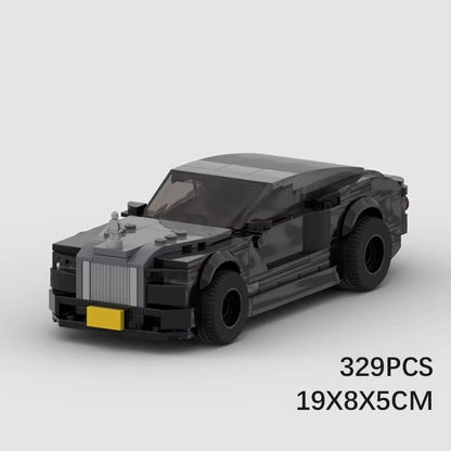 MOC Phantom Racing Car Speed Champion Racer Building Blocks Brick Creative Garage Toys for Boys Gifts